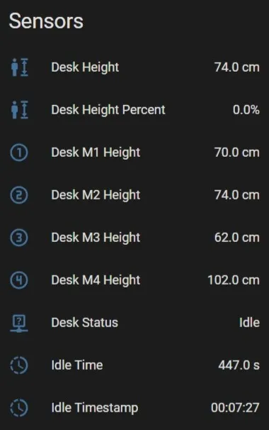 DeskUp Pro Sensors